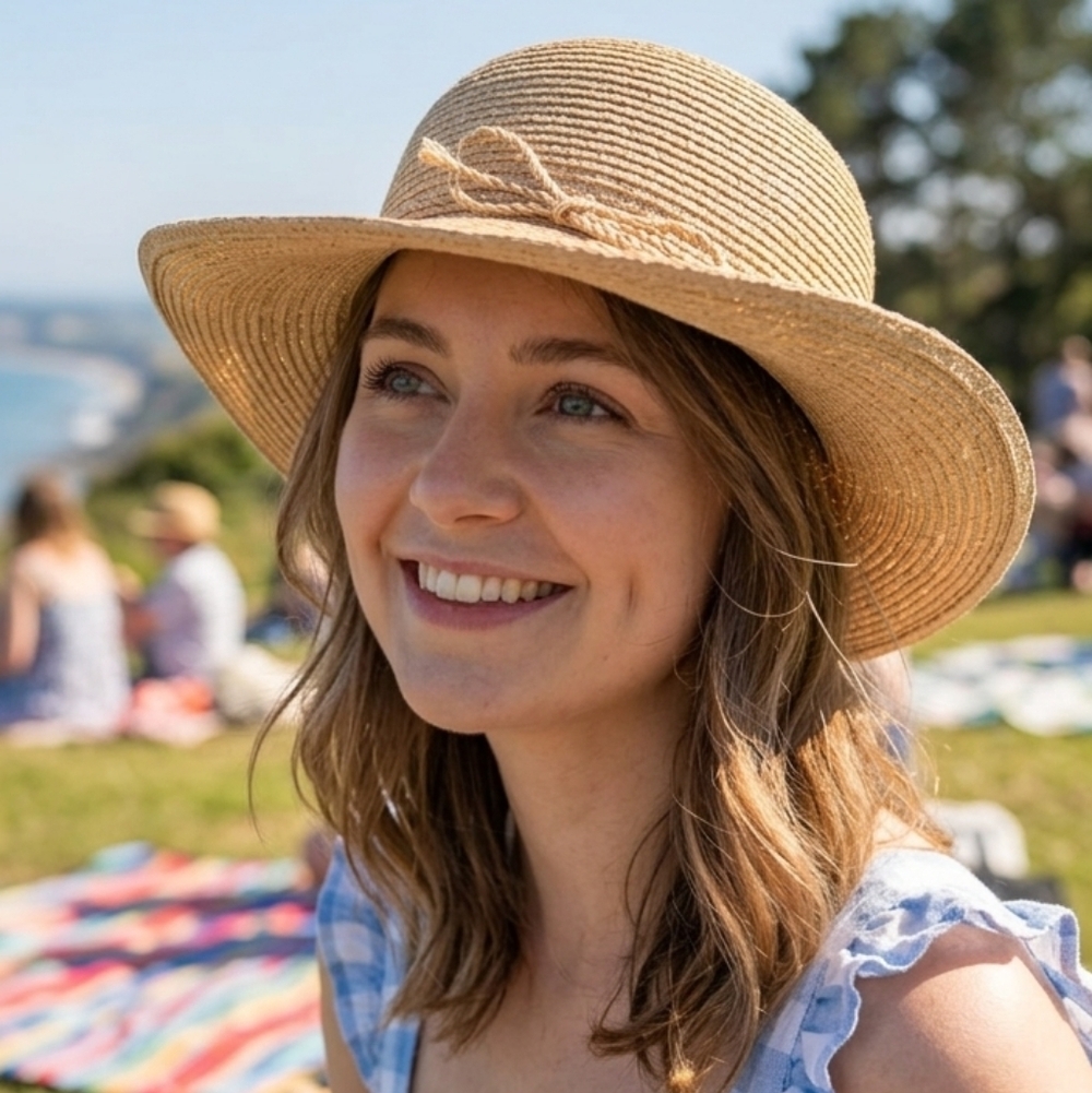 Helen Kaminski Luxury Raffia Sun Hat EUC